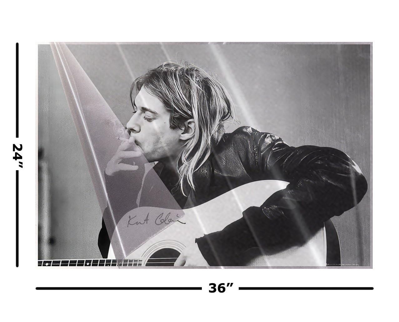 Amazon.com: Kurt Cobain - Black & White Music Poster (Smoking With